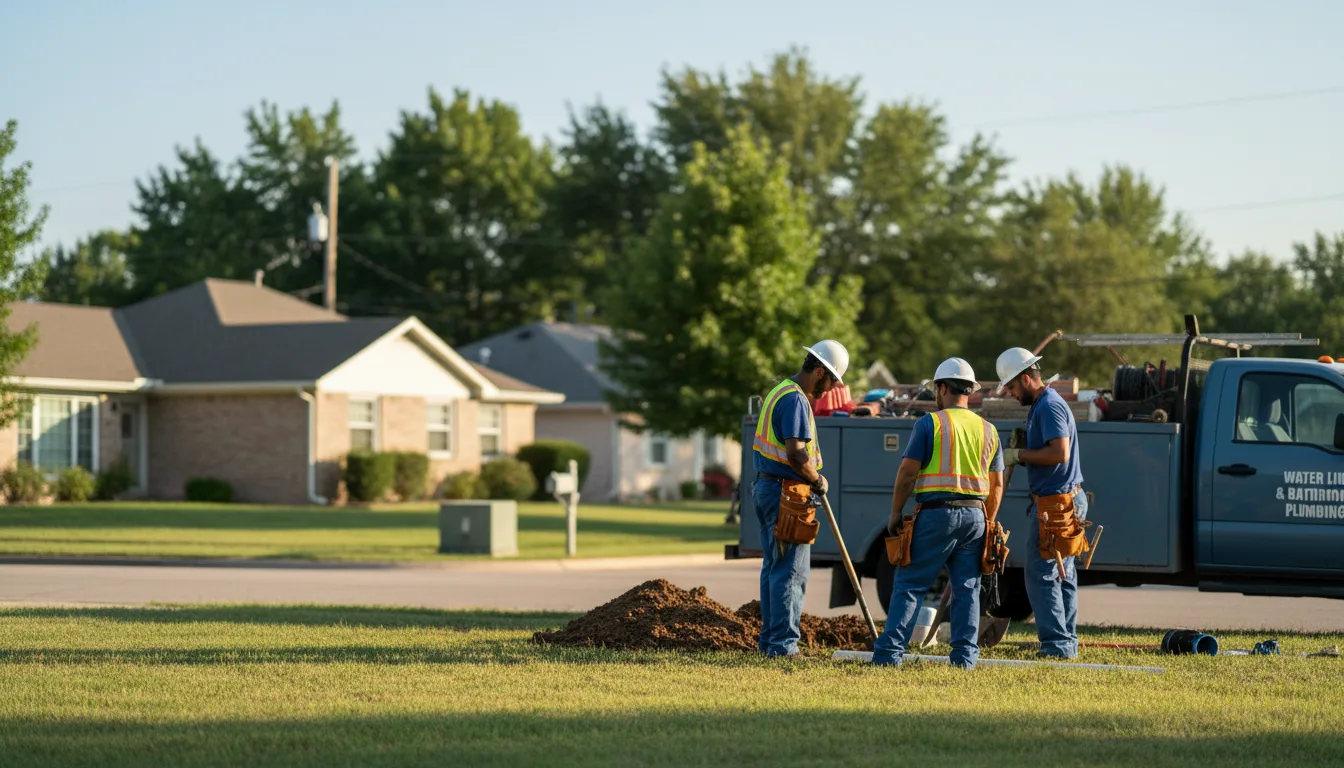 Residential water line and bathroom plumbing service in La Loma, NM